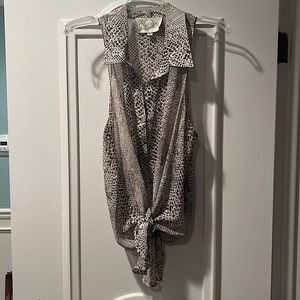 Rory Beca Python Silk Top front-tie